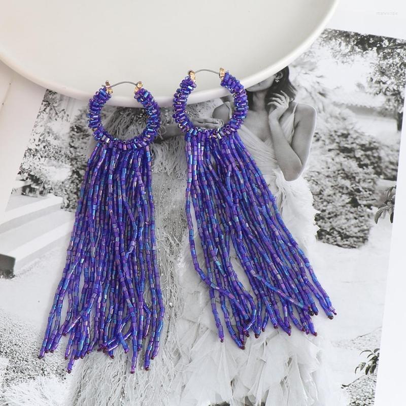 

Dangle Earrings Bohemian Beads Long Tassel Drop High Quality Handmade Vintage For Women Statement Jewelry Gift