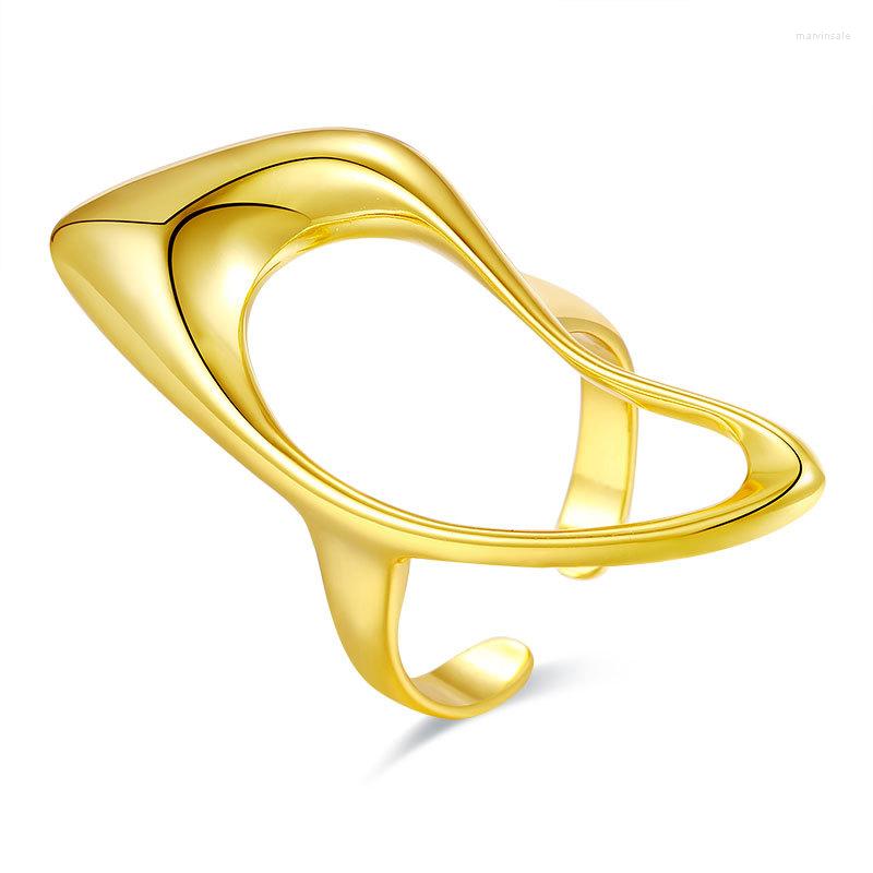 

Cluster Rings Korean Double Layer S925 Sterling Silver Cubic Zirconia Ring Simple And Light Luxury Punk Open Wholesale Fine Jewelry