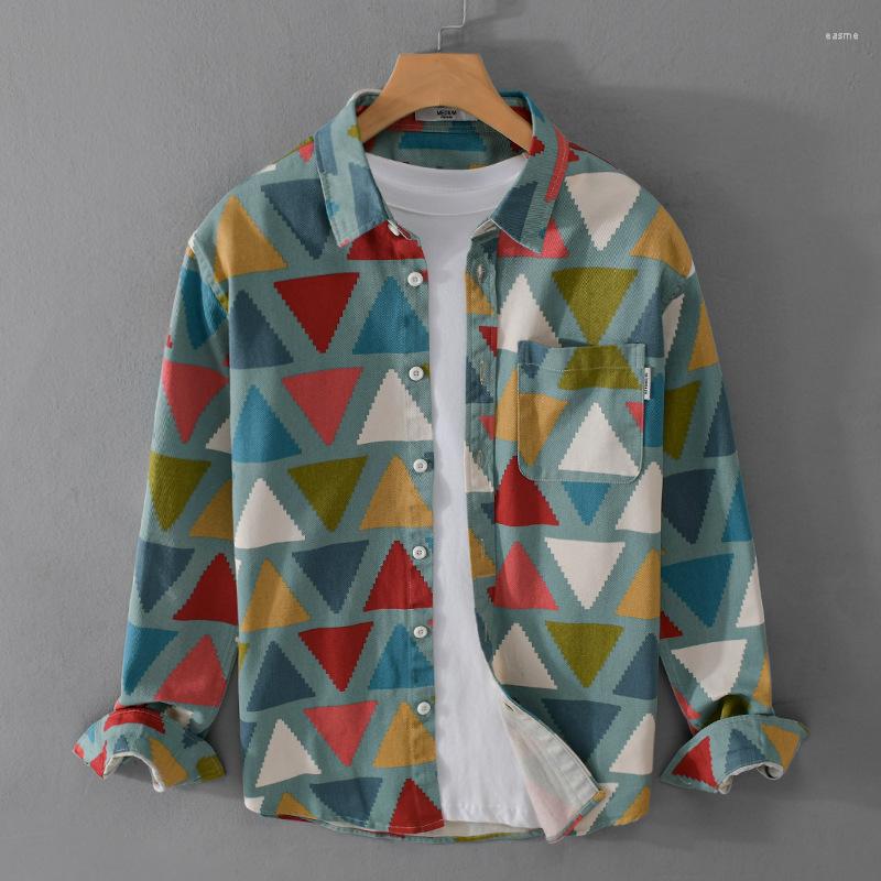 

Men's Casual Shirts Men's Flower Shirt Vintage Hawaiian Loose Sleeve