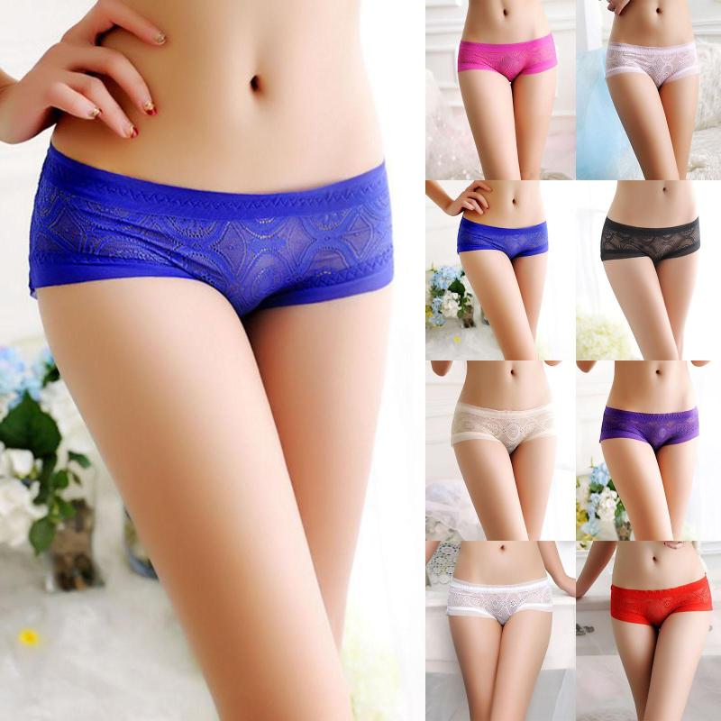 

Women's Panties Womens High Waisted Silky Tactile Panty Solid Color Brief Cotton Lace Thong Underwear For Women Comfortable Underpants, Beige