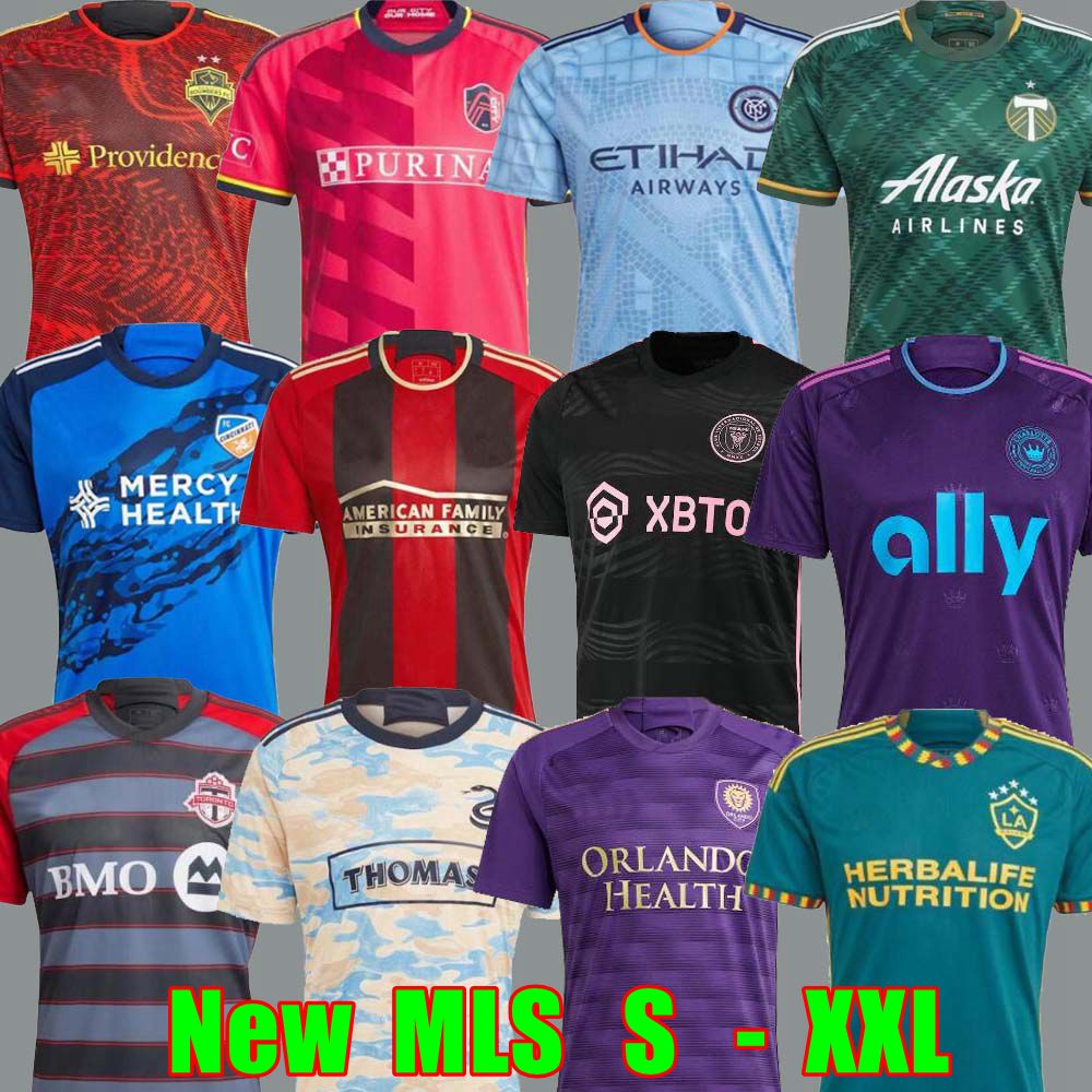 

23 24 MLS Atlanta United soccer jersey Toronto FC 2023 2024 LA Galaxy Charlotte Nashville LAFC Inter St. L ouis City Philadelphia Miami Angeles UNION football shirt, Atlanta home