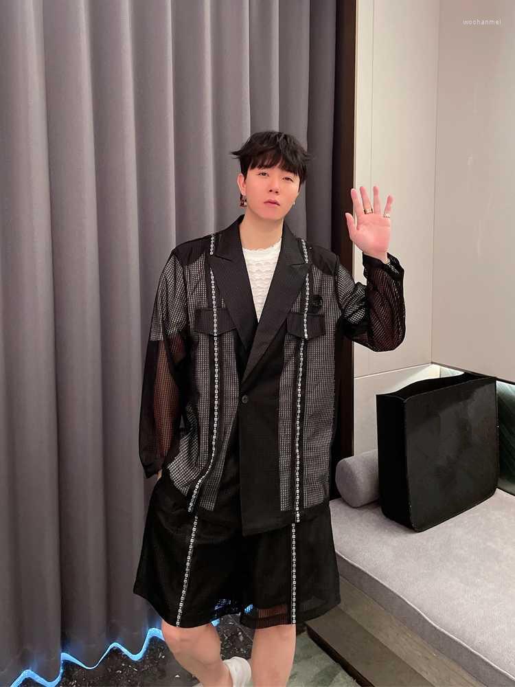 

Men's Tracksuits B03615 Fashion Men's Sets 2023 Runway Luxury European Design Party Style Clothing, Black