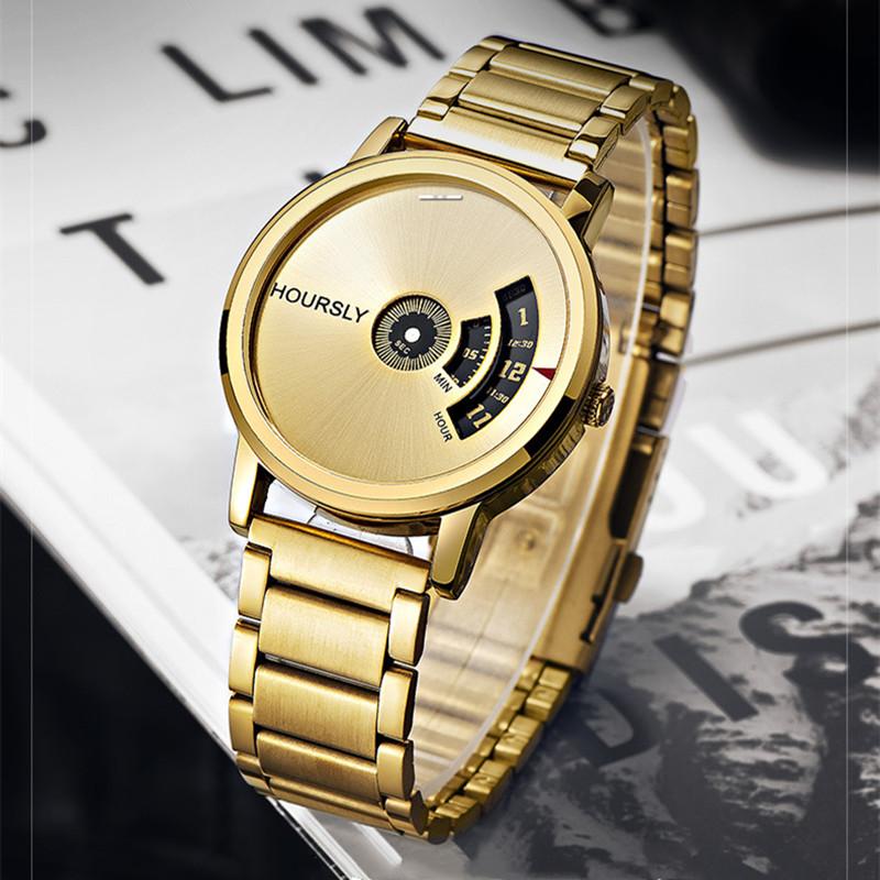 

Wristwatches Watches Men 2023 Modern Quartz Stainless Steel For Male Gold Business Creative Watch Clocks Montre HommeWristwatches