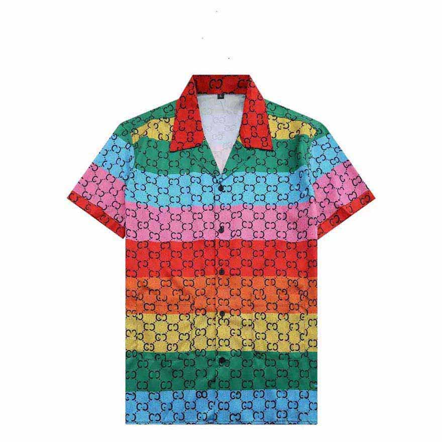 

Men's Casual Shirts Men's Hawaiian Button Lapel Geometric Printed Shirt Tide Brand Design Sense Outdoor Sports Breathable Cardigan