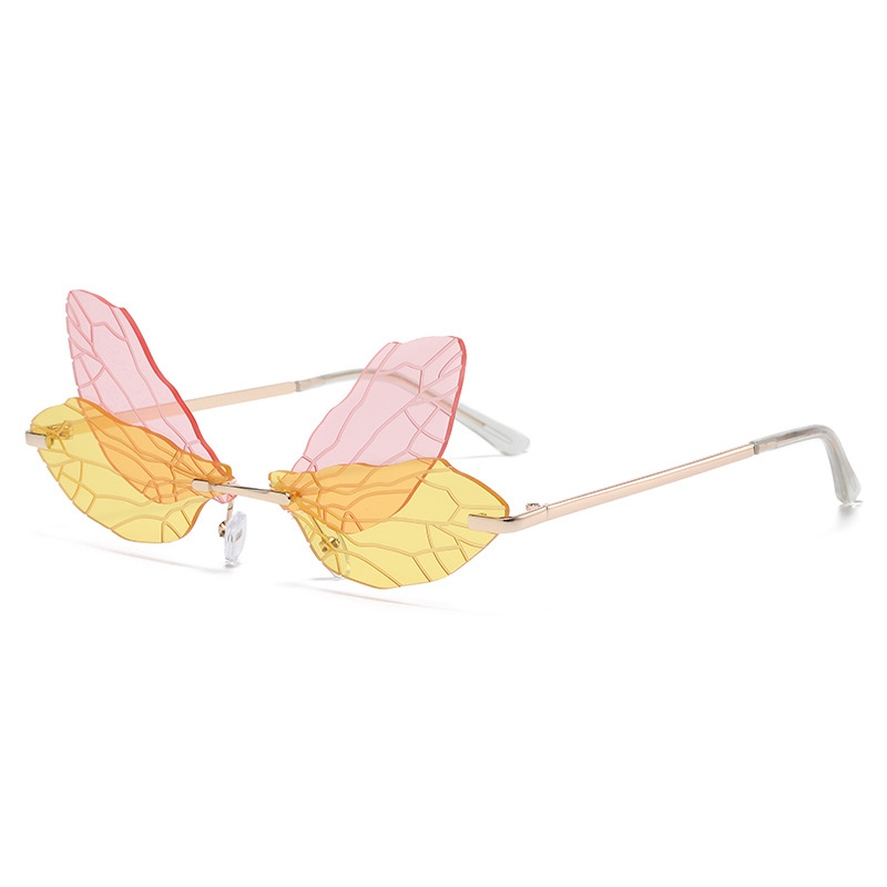 

Sunglasses Personalized Dragonfly Wings Sunglasses Female Show Exaggerated Gradient Butterfly Sunglasses