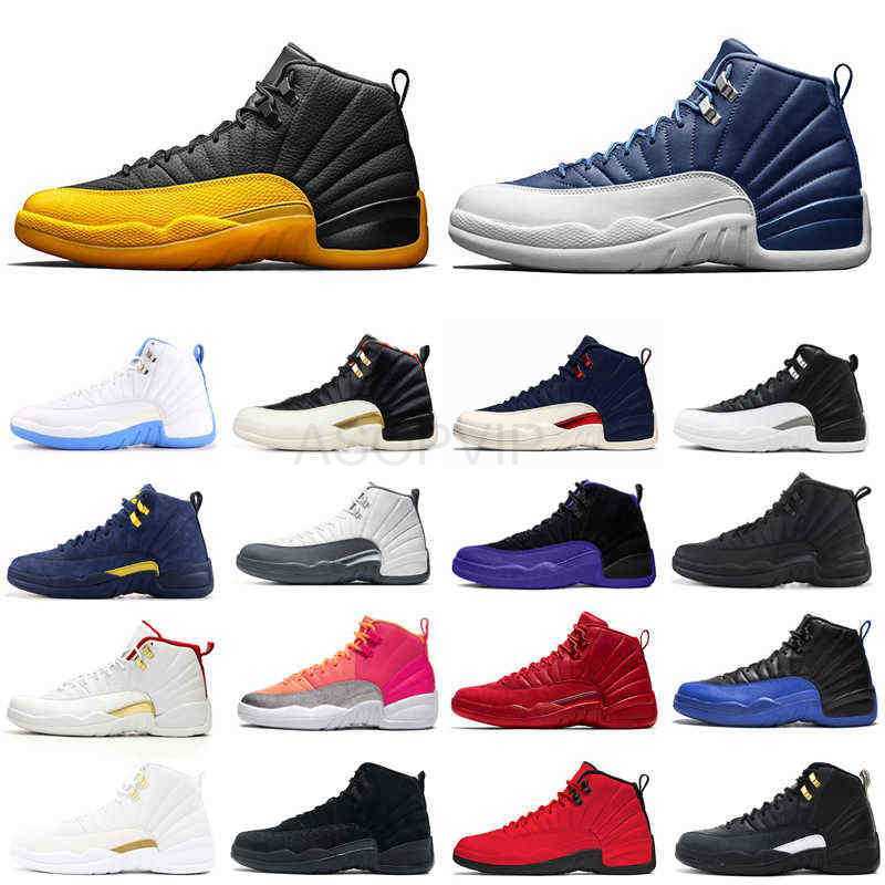 

12 12s Men Basketball Shoes University Gold Dark Concord Winterized WNTR Mens fashion outdoor sneakers trainers shoes size 7-13, 3 winterized wntr