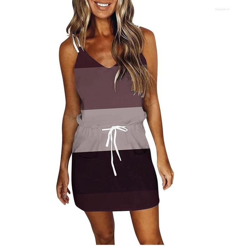 

Casual Dresses Spring Est Women's Dazzling Color Printing Flower Basic Paragraph Halter Dress Sexy Fashion Elegant -8XL, Blue