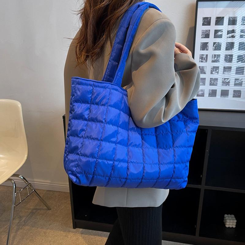 

Evening Bags Large Capacity Shoulder Bag Solid Nylon Handbags Cotton Casual Tote For Women Fashion Top Handle, Black