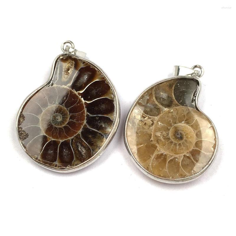 

Pendant Necklaces Natural Stone Pendants Snail Shaped Seashell Charms For Jewelry Making DIY Necklace Gifts Size 20x35-30x40mm