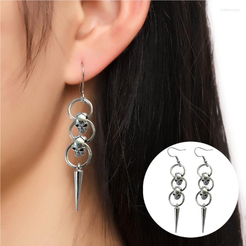 

Dangle Earrings Egirl Accessories Aesthetic Skull Punk Unique Grunge Men Women Gothic Jewelry Cool Drop