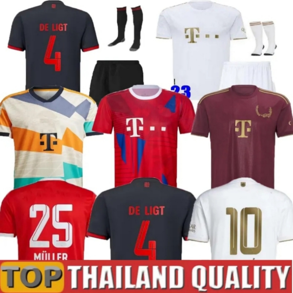 

22 23 24 Bayern Munich soccer jerseys DE LIGT SANE 2022 2023 football shirt KIMMICH HERNANDEZ GORETZKA GNABRY camisa de futebol top thailand men kids kits 4XL, 22 23 away aldult