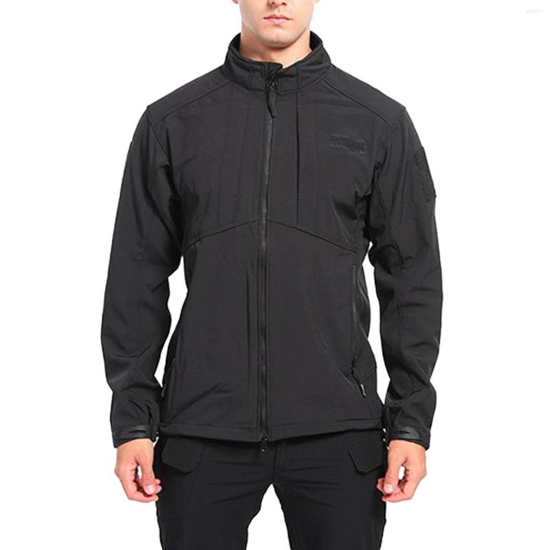 

Men' Jackets Men' Autumn And Winter Coat European American Fleece Outdoor Skin Soft Shell Warm Jacket, Army green