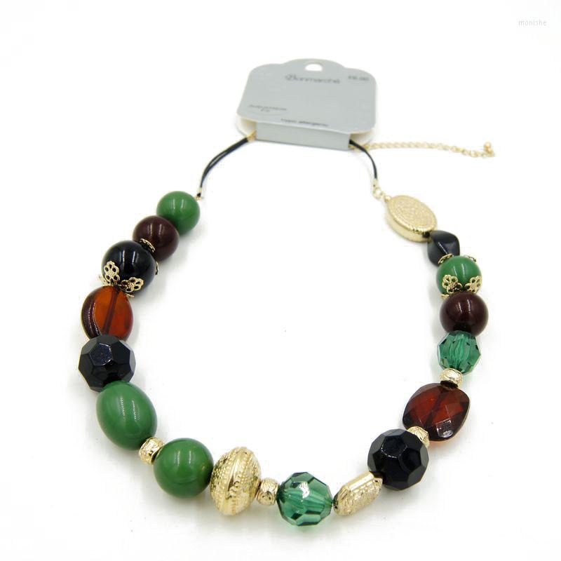 

Choker Fashionable Exaggeration Hand Makes Resin Color Bead Necklace