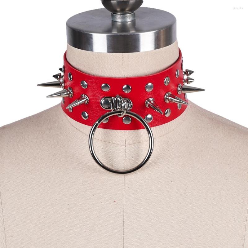 

Chains Gothic Choker Pendant Women Necklace Jewelry Birthday Party Gift Halloween Punk Style Round Spike Collar