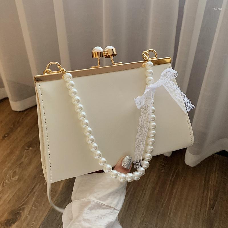 

Evening Bags Retro Armpit Bag Women Design Handbag PU Underarm Shoulder Fashion Pearl Top Handle Female Small Subaxillary Clutch, Black