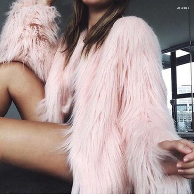 

Women's Fur Imitation Coat Europe And The United States High-grade Fashion Manufacturers Wholesale Haining, Peach pink