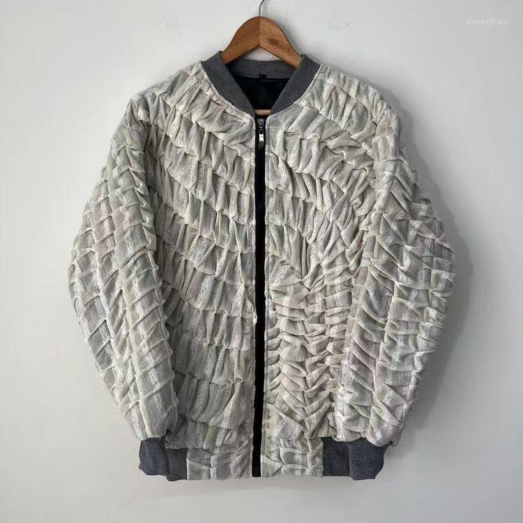 

Men's Jackets R09372 Fashion Men's Coats & 2023 Runway Luxury European Design Party Style Clothing, Picture shown