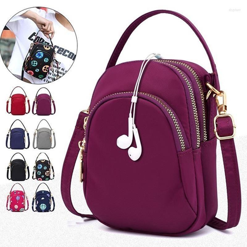 

Evening Bags Fashion Women Crossbody Bag Zipper Mobile Phone Shoulder Lady Female Multifunction Handbag Wrist Purse Cell, Black