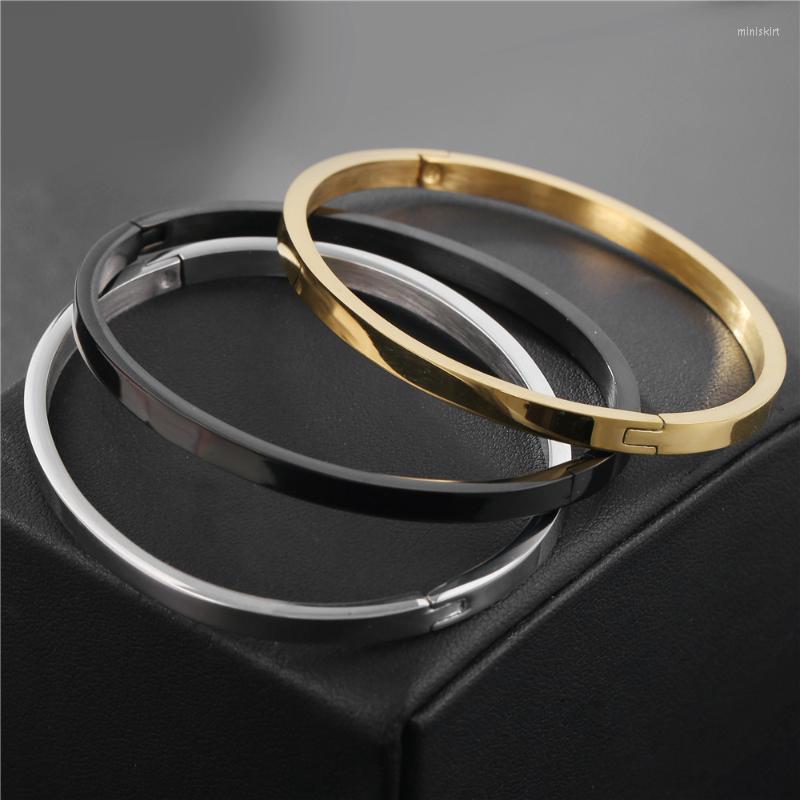 

Bangle Men's And Women's Exquisite Simple Stainless Steel Bracelet Personalized Hip-Hop Trend Jewelry Party Banquet Gift