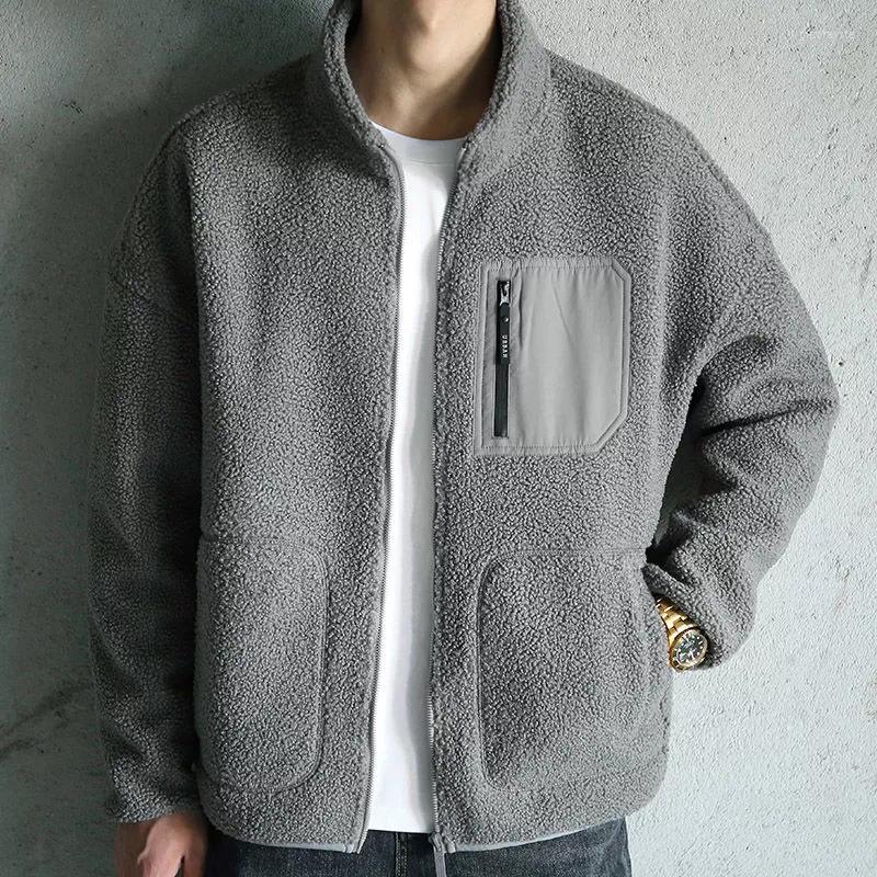 

Men's Jackets 2023 Full Sleeve Zipper Jacker Autumn And Winter Outwear Causal Style Overcoats, Black