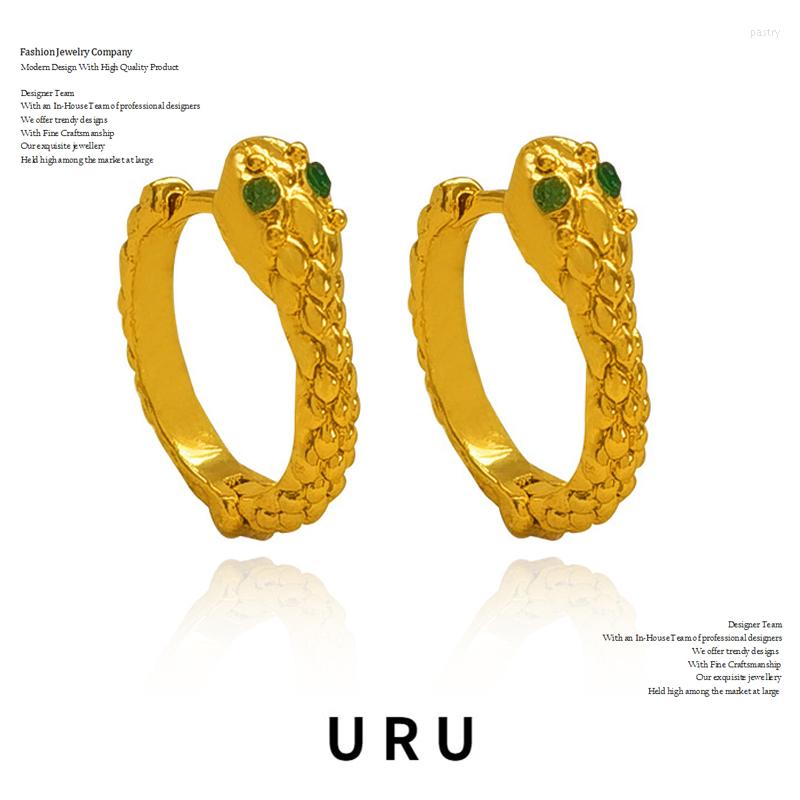 

Dangle Earrings Women Jewelry Shape Snake Hoop 2023 Trend Vintage Temperament Hip Hop Gold Color For Girl Lady Gifts