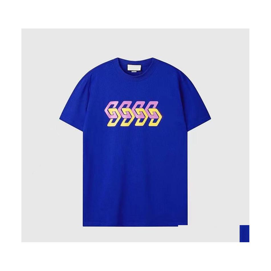 

Men'S T-Shirts Male Tshirts Famous Mens Highquality Tshirt Letter Printed Round Neck Short Sleeve Black And White Fashion Womens Dro Dhe79