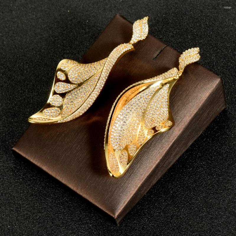 

Dangle Earrings Fashion 2023 Arrival Geometric Design Women Big White CZ Drop With Cubic Zirconia Mother's Day Gift Bijoux E-996