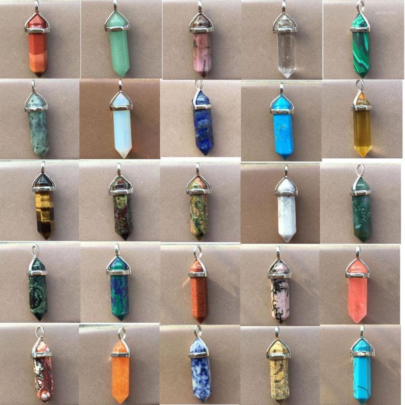 

Pendant Necklaces Rhodorite Stone Jaspe Lapis Lazuli Tiger Eye Malachite Howlite Aventurine Carnelian Crystal Opal Bead WFH815