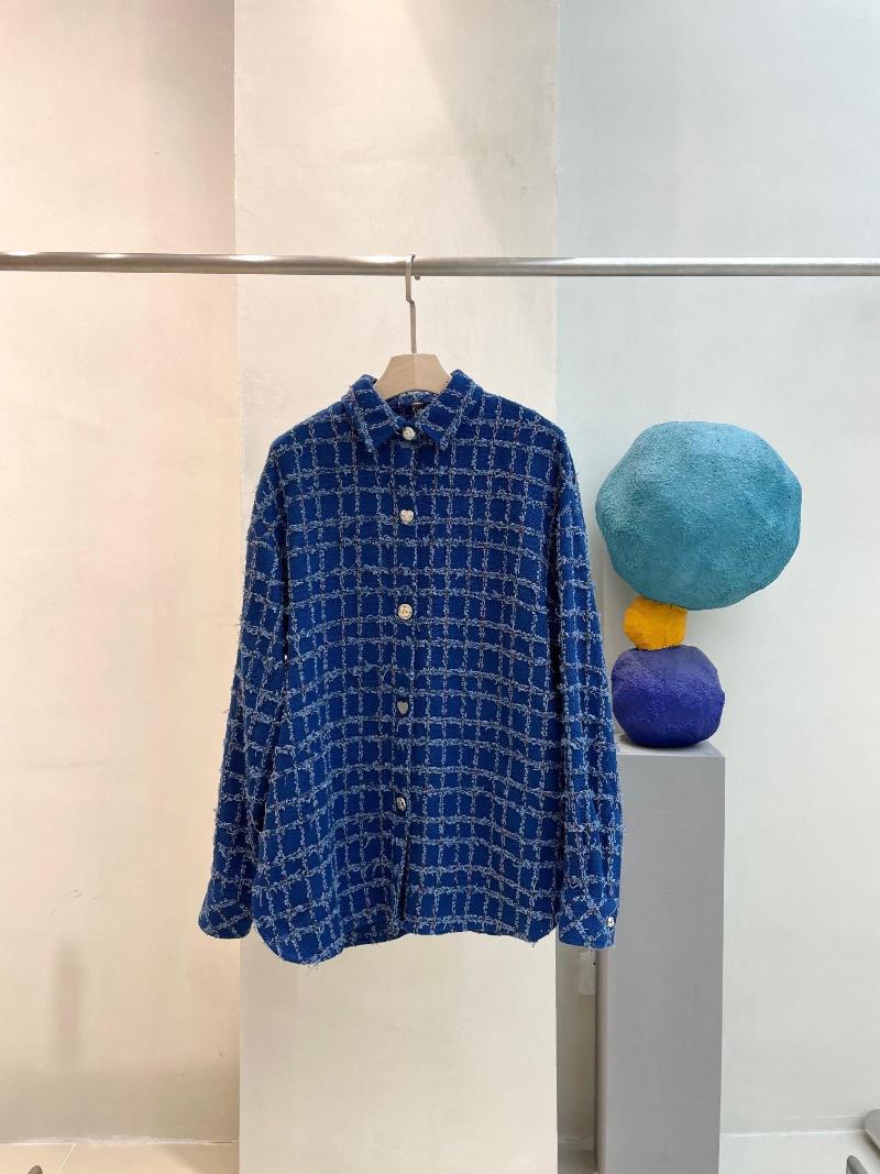 

Women' Jackets 23 Spring/Summer Blue Floral Coat Jacket Women Woman