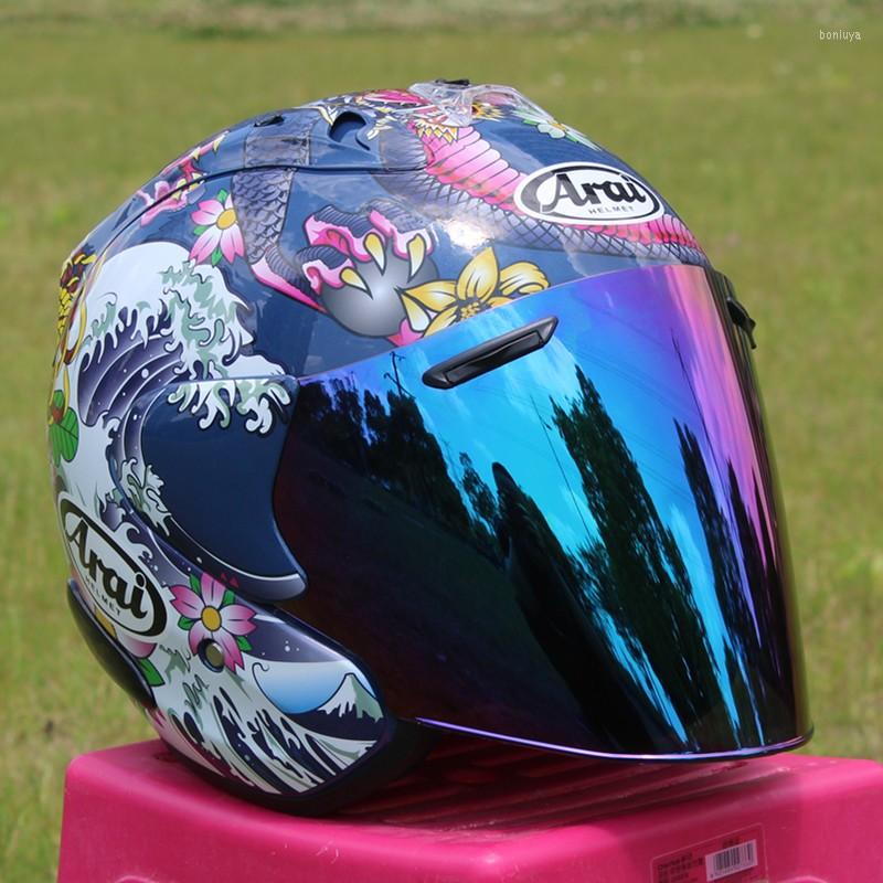 

Motorcycle Helmets Open Face 3/4 Helmet SZ- 3 Oriental Dragon Cycling Dirt Racing And Kart Protective G