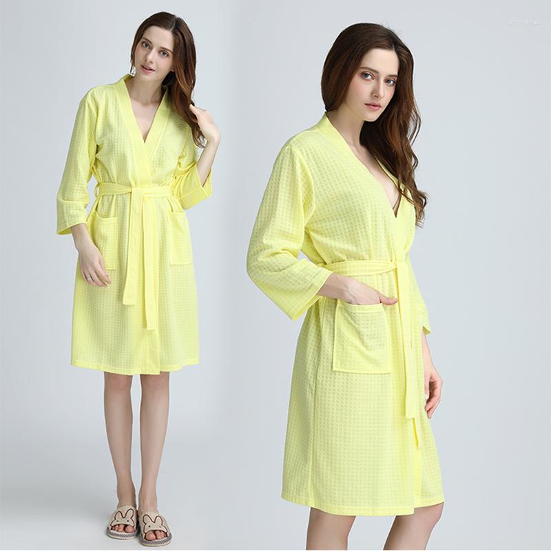 

Women's Sleepwear Women Summer Sexy Bath Robe Kimono Waffle Bathrobe Femme Peignoir FashionTowel Nightgowns Bridesmaid Robes Wedding, Men navy