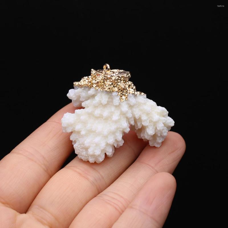 

Pendant Necklaces 1Pcs Necklace White Coral Irregular For Jewelry Making DIY Bracelet Accessory