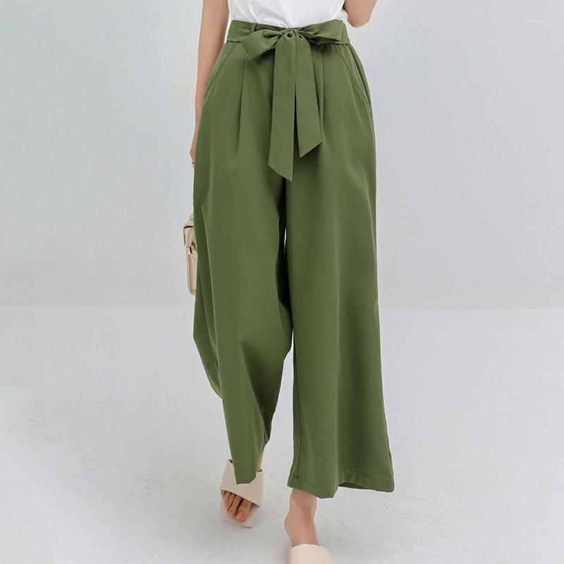 

Women's Pants 2023 Casual Women Summer Ankle-Length Wide Leg Loose Trousers Straight Fashion Female Clothing Classic For, Dark grey
