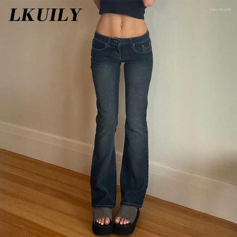 

Women' Jeans TYWLHQ 90s Urban Style Cut Pants Low Waist Solid Vintage Skinny Trousers Fashion Indie Casual Y2K, Gray