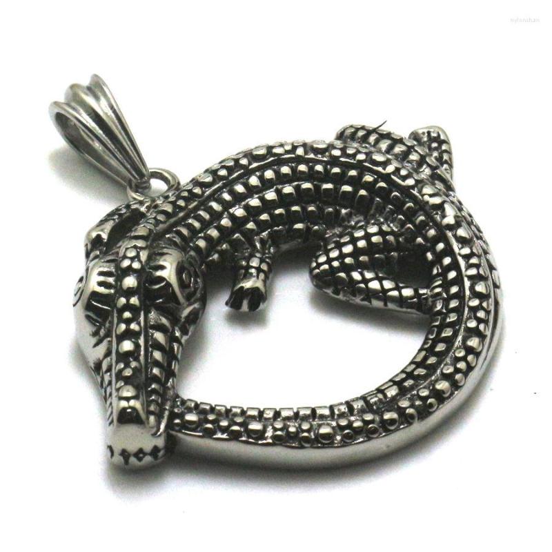 

Pendant Necklaces Men 316L Stainless Steel Cool Punk Gothic Alligator Biker