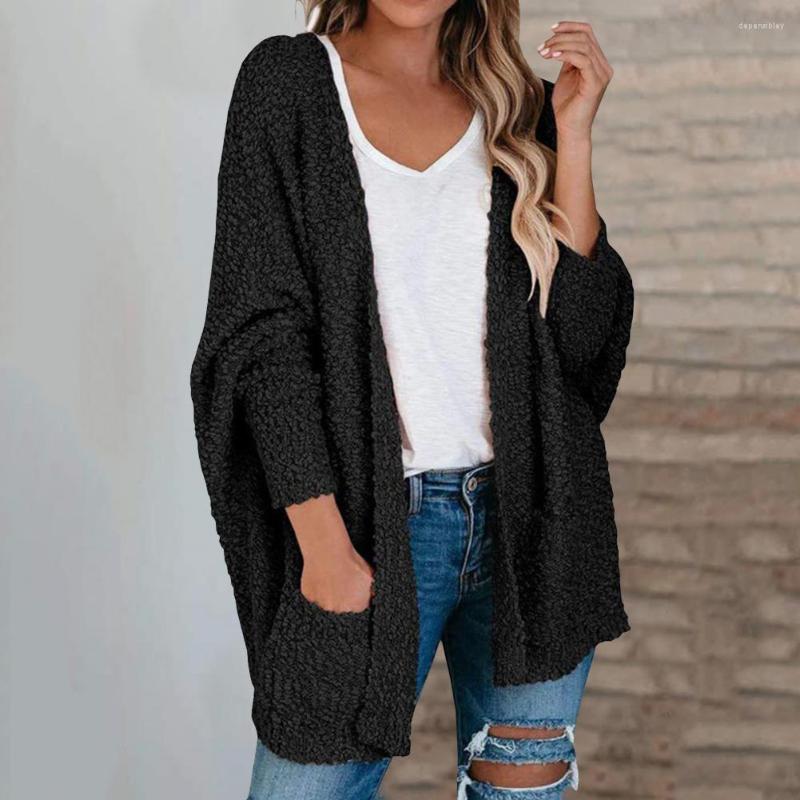 

Women's Knits Knitted Batwing Long Sleeves Women Cardigan Autumn Winter Solid Color Open Front Sweater Coat Outerwear, Green
