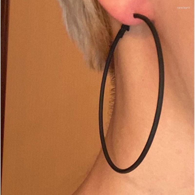 

Hoop Earrings Classic European Simple Exaggerated Alloy Big Circle Women Hip Hop Round Street Ring Long Earring Jewelry
