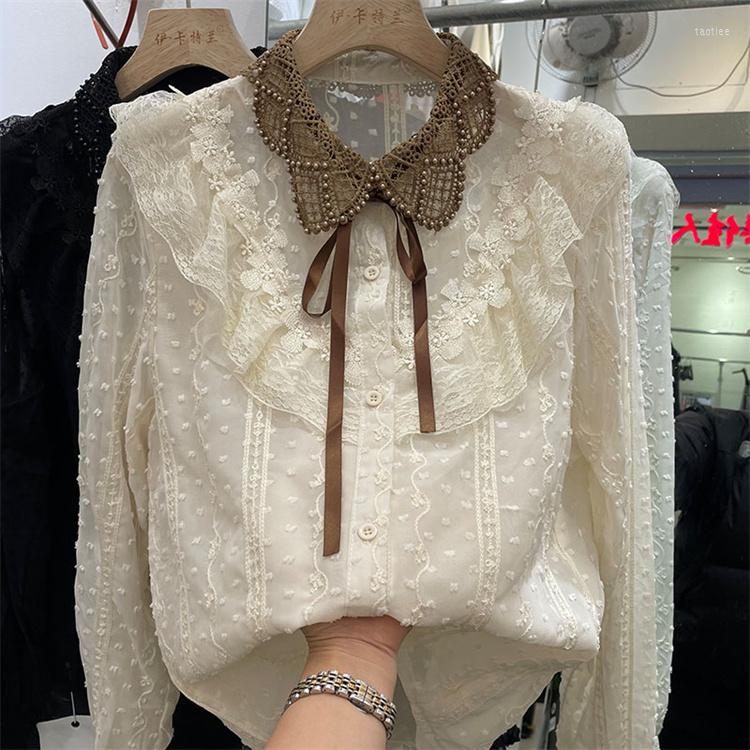 

Women's Blouses P02130 Fashion Women's & Shirts 2023 Runway Luxury European Design Party Style Clothing, Black