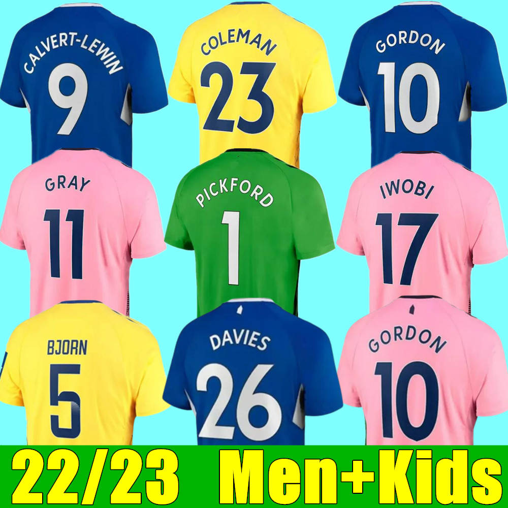 

2022 2023 Everton soccer jerseys JAMES RICHARLISON KEANE DAVIES DIGNE Uniforms Adult Kids Kits Set Socks Full sets S-2XL 22 23 football shirts Thai Uniforms, 22/23 kids 3rd+socks