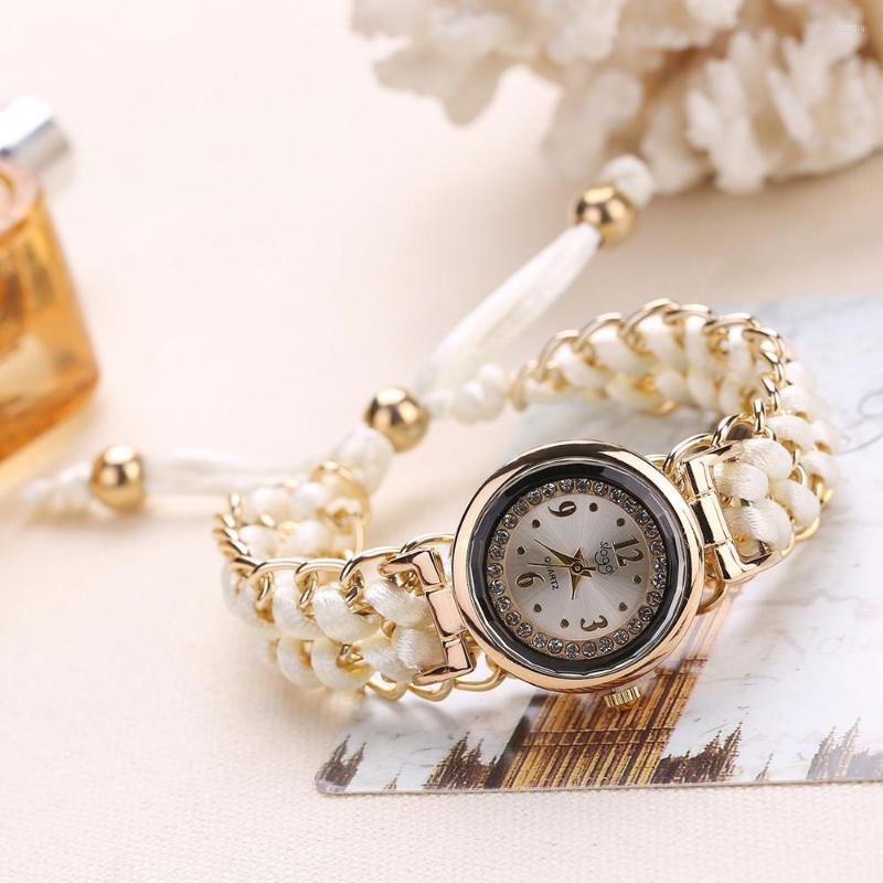 

Wristwatches Watch For Women Reloj Muje 2023 Selling Products Personalized Fashion Woven Rope Bracelet