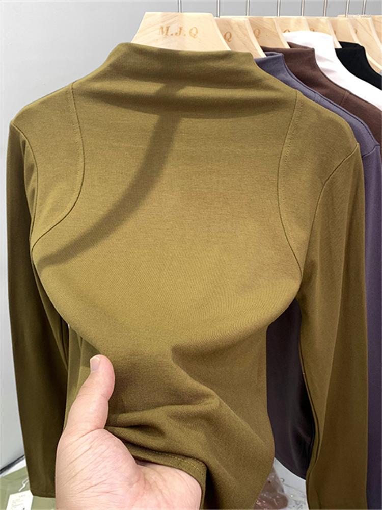 

Women' T Shirts Spring Top Sexy Shirt Women Elasticity T-Shirt Summer Tee Woman Clothes Slim Tshirt Female Skinny Cotton Long Sleeve Tops, Yellow