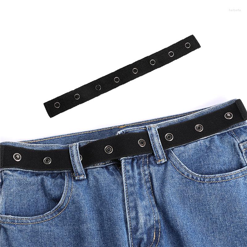

Belts For Women Buckle-Free Elastic Invisible Jeans Belt Without Buckle Easy Men Stretch No Hassle Drop, Black