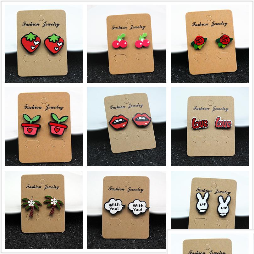 

Stud Fashion Jewelry Cute Cartoon Fruits Studs Rose Watermelon Cherry Earrings For Women And Girls Creative Art Plants Drop D Dhgarden Dh4Sa