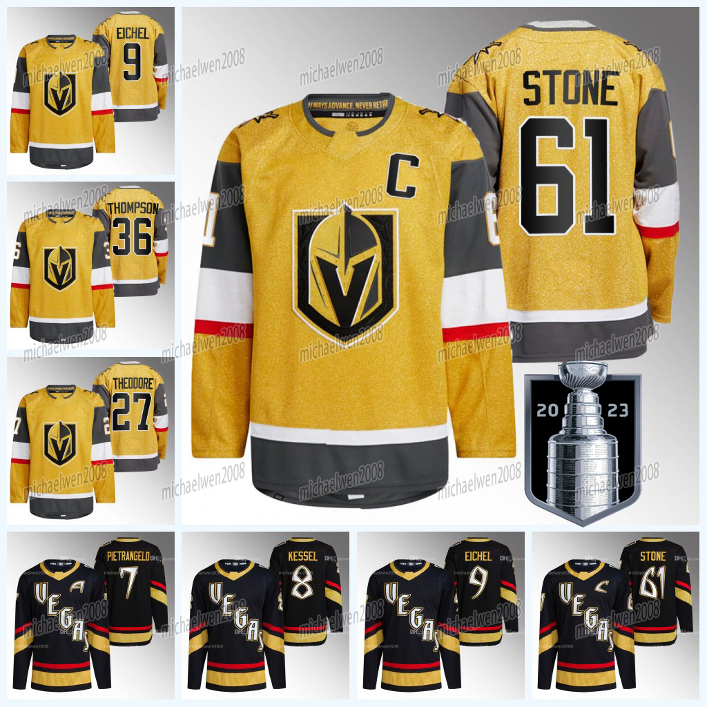 

9 Jack Eichel Golden Knights Jersey 2023 Stanley Cup Vegas Mark Stone Alex Pietrangelo William Karlsson Phil Kessel Shea Theodore Jonathan Quick Logan Thompson, White