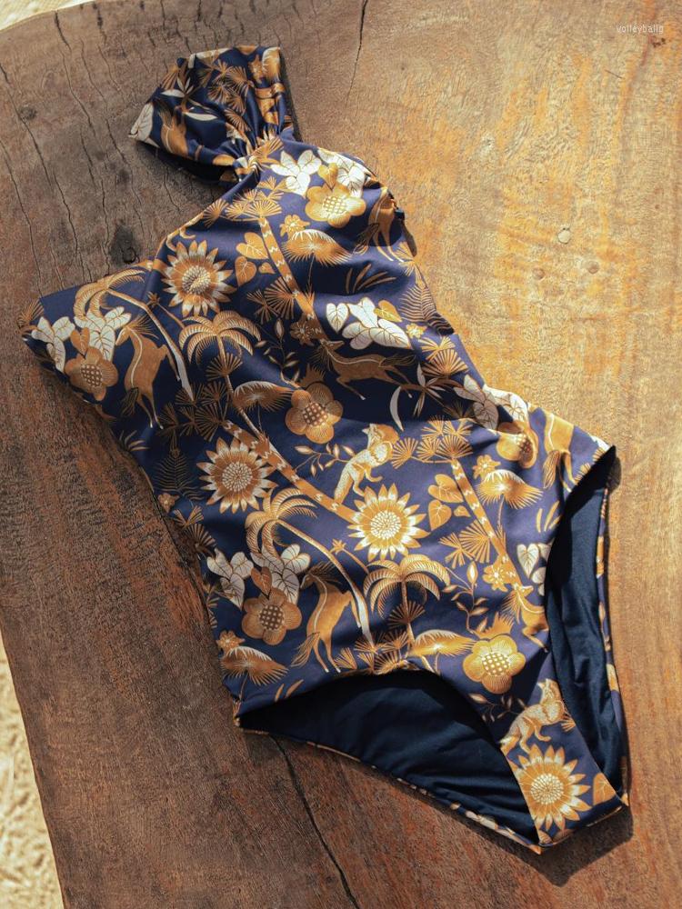 

Women' Swimwear 2023 One Piece Swimsuit Female Sexy Women Print Backless Bathing Suit Shoulder Beach Wear Swimming Summer, Td17338b1