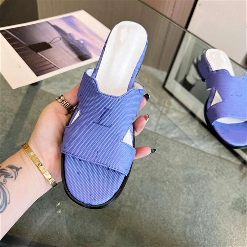 

Fashion Slippers 2023 Luxury Design Summer Men and Women Flat Shoes Thick Sole Leather Rubber Letter Logo Casual Cartoon Slippers Viuity 07-0012, 10