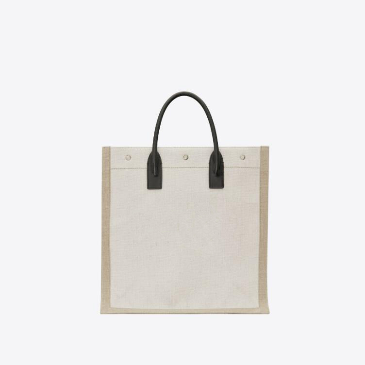 

Fashion Beach Bag Outdoor Tote Bag Vertical Classic Letter Print Design Large Capacity Women's Handbag, Black