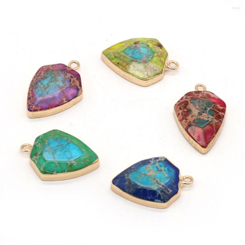 

Pendant Necklaces Fine Imperial Stone Pendants Gold Plated Emperor Jaspers For Tribal Jewelry Making DIY Necklace Earring Gifts