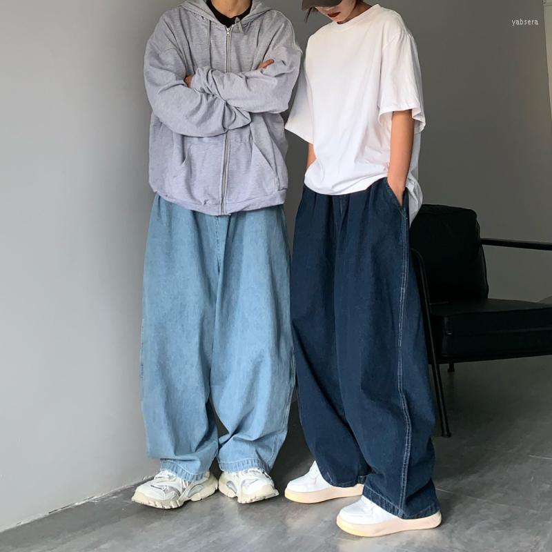 

Men' Jeans Wide Leg Cargo Pants Man Streetwear Baggy Spring Autumn Men Korean Loose Straight Male Brand Clothing Blue, Deep blue