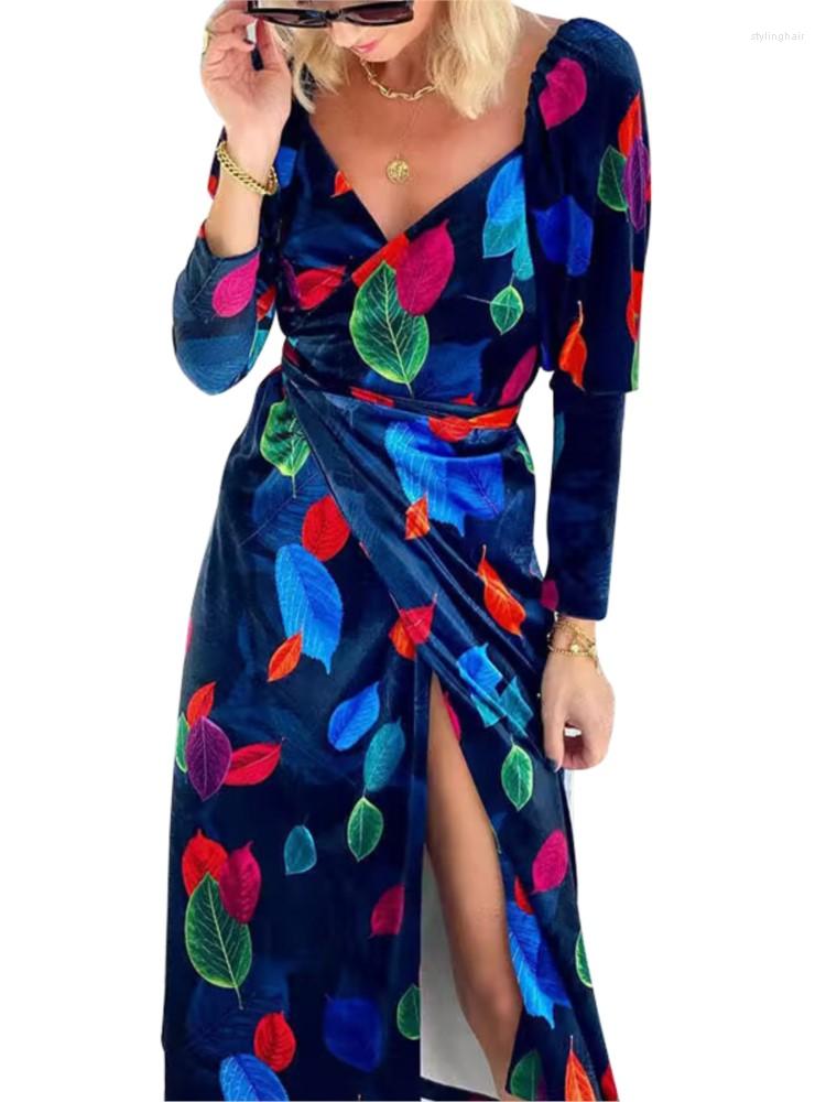 

Ethnic Clothing African Maxi Dress Women Lantern Sleeve Corset Empire Robe Autumn Solid Print Elegant Sexy Long Party Vestidos
